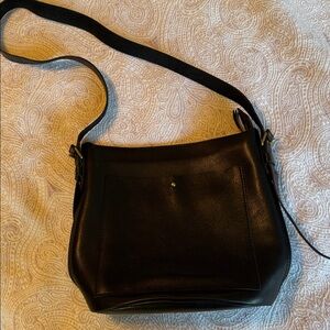 Madewell Black Leather Tote Bag